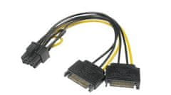 Akasa - SATA tápegység 6+2 tűs PCIe adapterhez