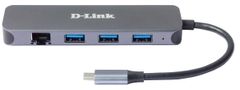 D-Link 5 az 1-ben USB-C hub Gigabit Ethernet/tápellátással