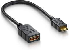 PremiumCord Flexi adapter HDMI A típusú csatlakozó - mini HDMI C típusú csatlakozó a rugalmas csatlakozáshoz