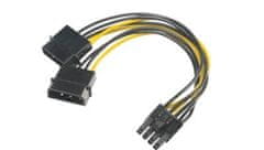 Akasa - 4-tűs Molex 6+2-tűs PCIe adapterre