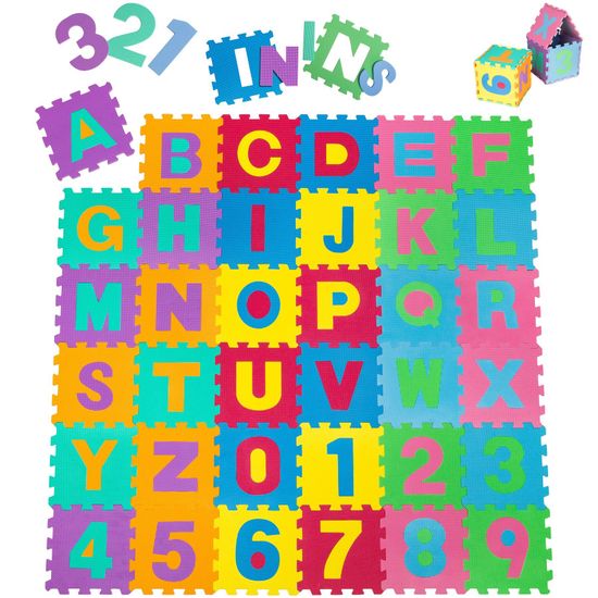 tectake Habszivacs puzzle szőnyeg, 86 darabos