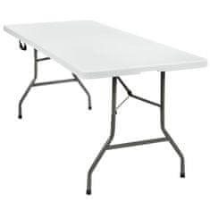 tectake Kerti fehér asztal összecsukható 183x76x74cm