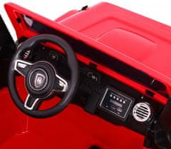 RAMIZ Mighty Jeep elektromos kisautó 4*4 - piros színben