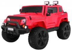 RAMIZ Mighty Jeep elektromos kisautó 4*4 - piros színben