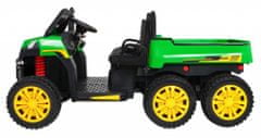 RAMIZ Premierkids 4x4 Hygge Truck elektromos billenő kocsi 2 gyermek számára, 6 kerekű EVA gumi, ökológiai bőrülés, zöld