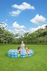 Bestway Felfújható medence gyerekeknek Bestway, mély merülő 3-gyűrűs medence, 183 cm x H33 cm