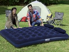 Bestway Bestway Queen felfújható matrac készlet, 203x152x22 cm, kék, 2 párna és kézi pumpa