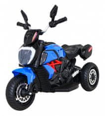 RAMIZ Erős, turista elektromos gyerek kék motorbicikli - 3 kerekű