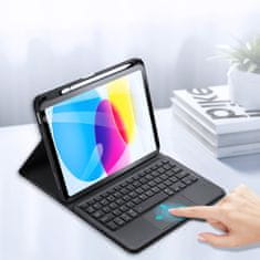 Dux Ducis Wireless Keyboard tok billentyűzettel iPad 10.9'' 2022 10 Gen, fekete