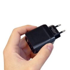 MG Dual-port hálózati töltő USB / USB-C 20W, fekete