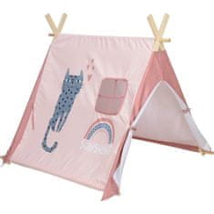 HOMESTYLING Gyerek sátor 101x106x106 cm rózsaszín KO-HZ1992810