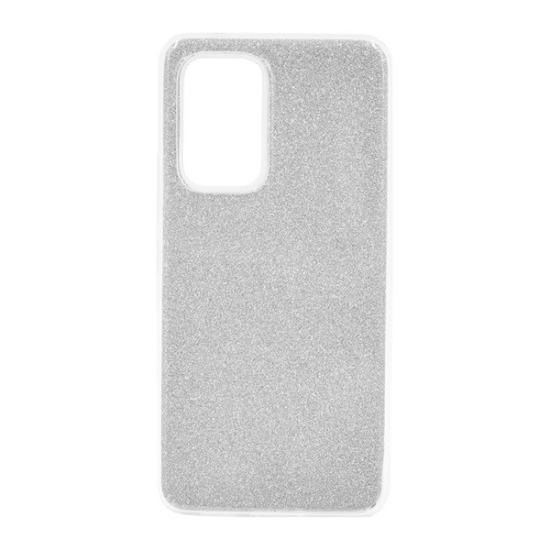 gigapack Szilikon telefonvédő (műanyag belső, csillogó hátlap) EZÜST [Xiaomi Poco M4 Pro 5G] (5996591152585)