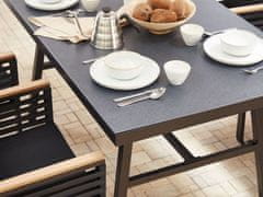 Beliani Fekete Kerti Étkezőasztal 150 x 90 cm CANETTO