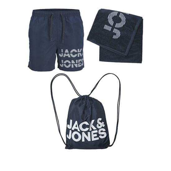 Jack&Jones Férfi szett - fürdőnadrág, törölköző és táska JPSTSUMMER Regular Fit 12235500 Navy Blazer