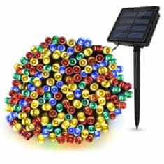 Timeless Tools 100 LED-es napelemes kerti fényfüzér-20 méteres-színes