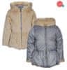 téli kabát kifordítható szőrmés szív mintás 2-3 év (98 cm)