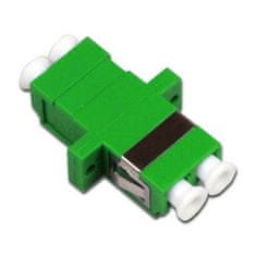 XtendLan LC-LC duplex adapter SM, APC, zöld, optikai szekrényekhez