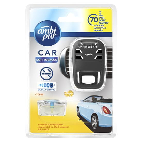 Ambi Pur Car Anti Tobacco Csíptetős Autóillatosító kezdőcsomag 7 ml