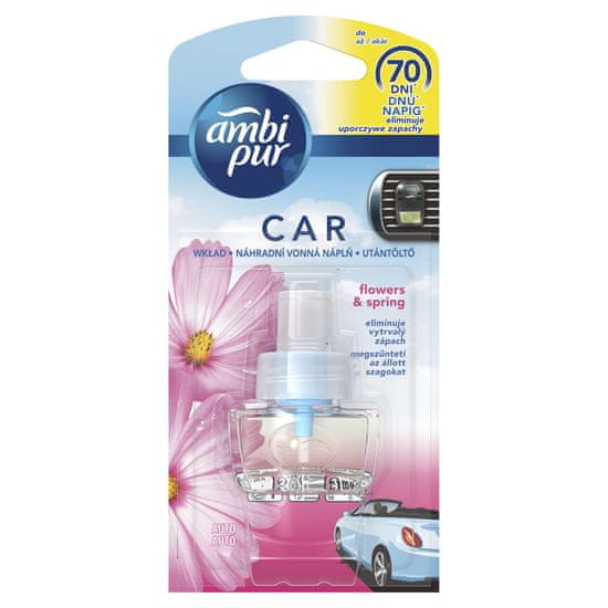 Ambi Pur Car Flowers&Spring csíptetős autóillatosító utántöltő 7 ml