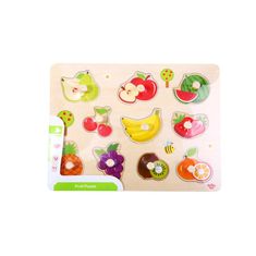 Tooky Toy Montessori puzzle tűkkel Gyümölcs