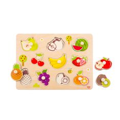 Tooky Toy Montessori puzzle tűkkel Gyümölcs