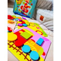 Tooky Toy Puzzle 4 az 1-ben Mntessori blokkok kirakós játék puzzle