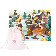 Tooky Toy puzzle táskával Alpesi állatok és tájkép 49 el.