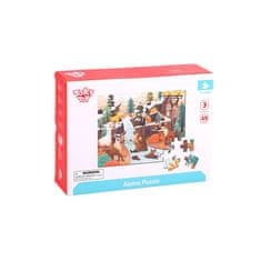 Tooky Toy puzzle táskával Alpesi állatok és tájkép 49 el.