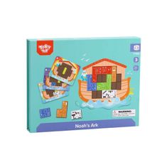 Tooky Toy Mágneses Montessori Logikai Puzzle Tetris Noé bárkája 26 el.