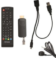 STRONG DVB-T/T2 tuner HDMI stick SRT 82/ Full HD/ H.265/HEVC/ külső antenna/ EPG/ PVR/ HDMI/ USB/ micro USB/ IR/ fekete