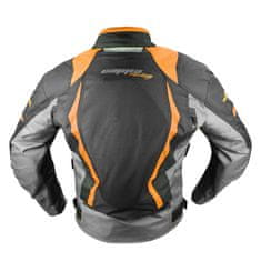 Cappa Racing AREZZO moto kabát textil fekete/narancs 5XL