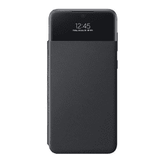 SAMSUNG Galaxy A33 5G SM-A336B, Oldalra nyíló tok, hívás mutatóval, Smart View Cover, fekete, gyári (RS114625)