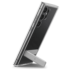 Spigen Samsung Galaxy S23 Ultra SM-S918, Műanyag hátlap védőtok + szilikon keret, kitámasztóval, Ultra Hybrid &quot;S&quot;, átlátszó (129301)