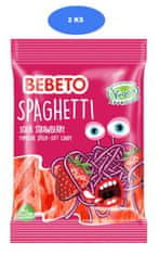 Bebeto  savanyú zselés spagetti eper 80g (2 db)