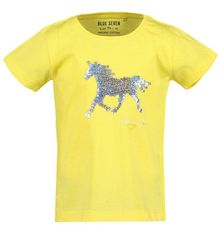 Blue Seven póló lovas átfordítható flitteres sárga BIO PAMUT! 4-5 év (110 cm)