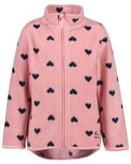Szíves rózsaszín cipzáras polár felső/átmeneti kabát 5-6 év (116 cm)