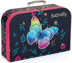 Oxybag Laminált bőrönd, 34 cm, Pillangó 2