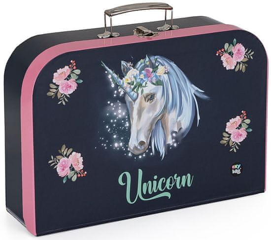 Oxybag Laminált bőrönd, 34 cm, Unicorn 1