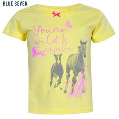 Blue Seven póló lovas pillangós sárga 18-24 hó (92 cm)