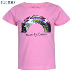 Blue Seven póló szivárványos, átfordítható flitteres pink 18-24 hó (92 cm)