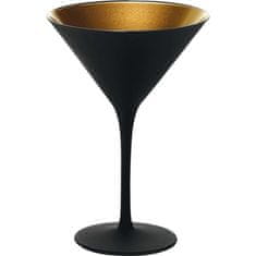 Stulzle Oberglas Koktélos pohár, Stölzle Elements 240 ml, fekete/arany, 6x