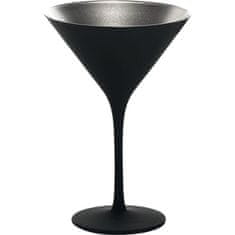 Stulzle Oberglas Koktélos pohár, Stölzle Elements 240 ml, fekete/ezüst, 6x