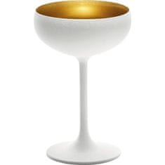 Stulzle Oberglas Pezsgős pohár, Stölzle Elements 230 ml, fehér/arany, 6x