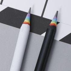 Northix 10x ceruza szivárvány színekkel - fekete 