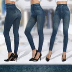 VIVVA® Alakformáló női farmer nadrág, magas derekú farmer leggings, alakformáló nadrág kék farmer leggings kivitelben (S/M-es méret) | FITDENIM