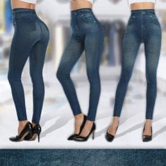 VIVVA® Női farmer hatású alakformáló leggings, kék és szürke farmer színű alakformáló nadrág több méretben az ideális alak eléréséhez | FITDENIM