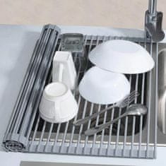 Mormark Feltekerhető csepegtető tálca, kompakt edényszárító, össezcsukható konyha csepegtető | ROLLDRY