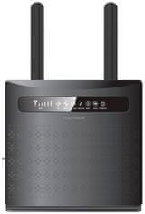 Thomson 4G LTE router TH4G 300/ Wi-Fi szabvány 802.11 b/g/n/ 300 Mbit/s/ 2.4GHz/ 4x LAN (1x WAN)/ USB/ SIM foglalat/ fekete színű