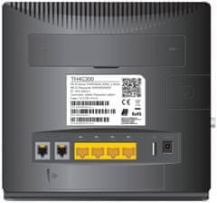 Thomson 4G LTE router TH4G 300/ Wi-Fi szabvány 802.11 b/g/n/ 300 Mbit/s/ 2.4GHz/ 4x LAN (1x WAN)/ USB/ SIM foglalat/ fekete színű