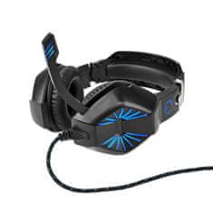 Northix Játékos fejhallgató, fül feletti LED világítás 